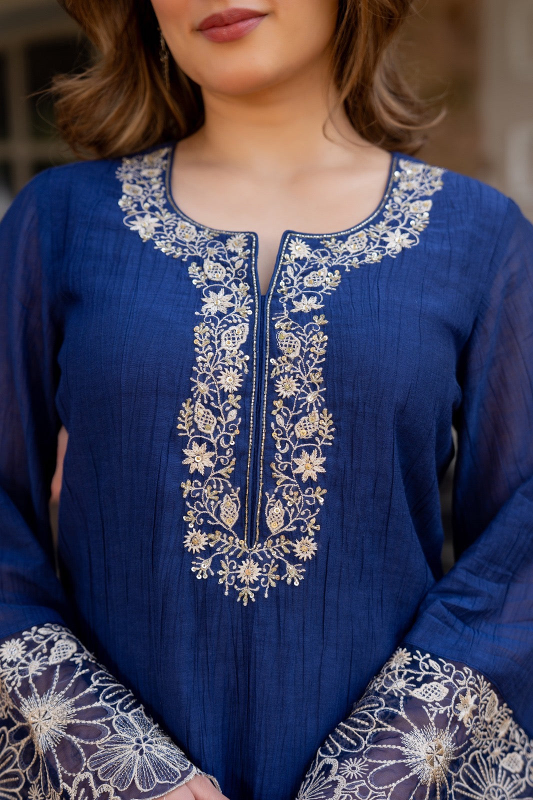Royal Blue Crush Kurta set