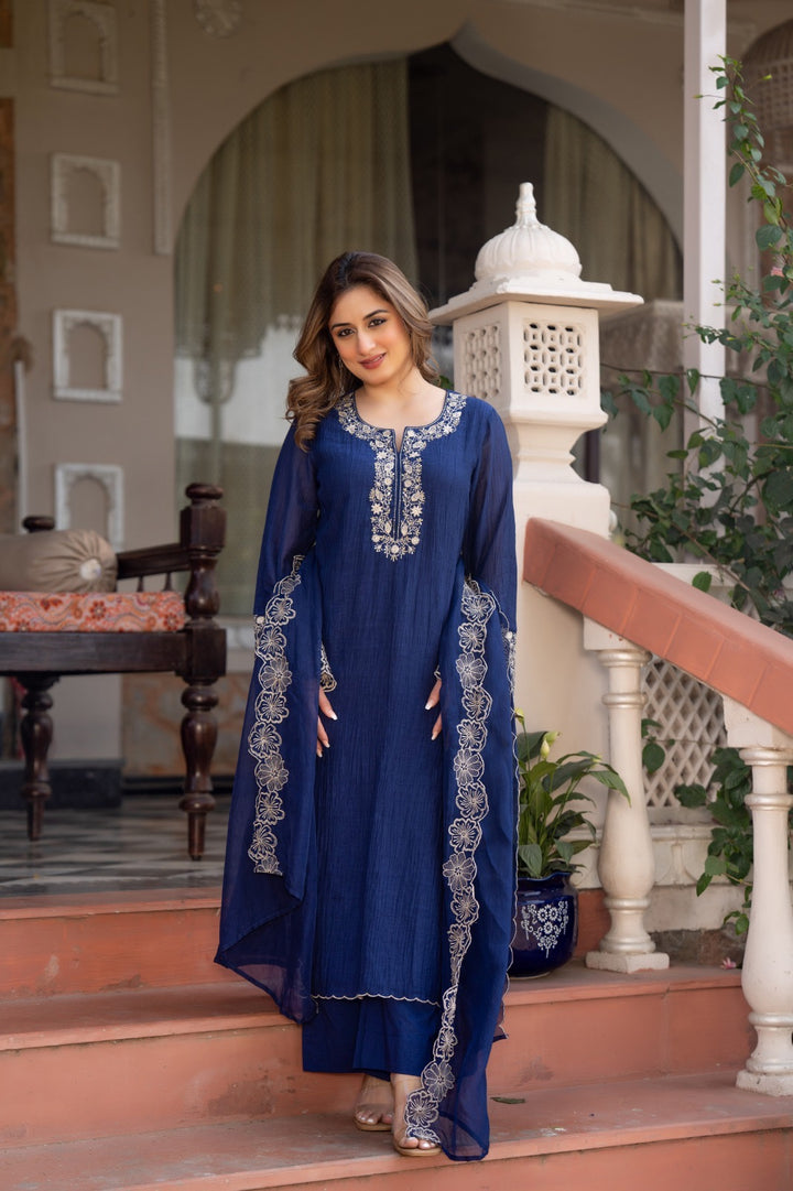 Royal Blue Crush Kurta set
