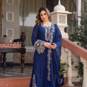 Royal Blue Crush Kurta set