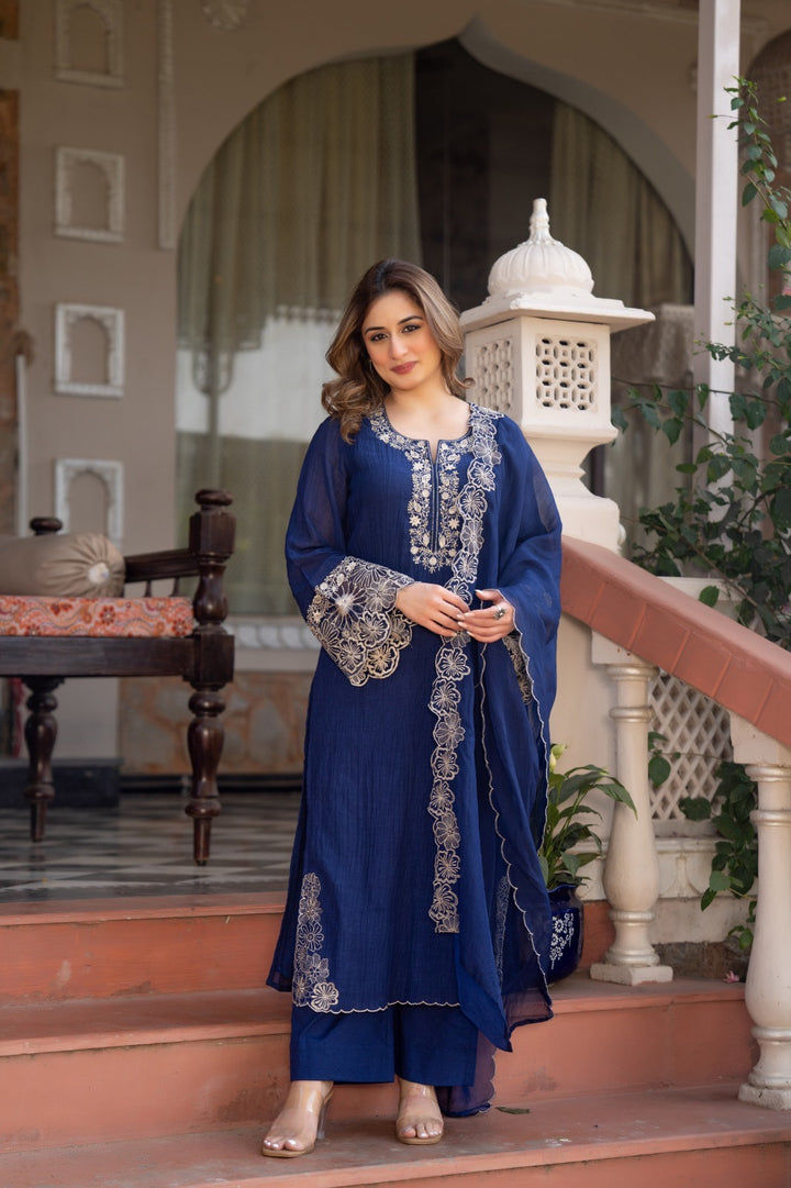 Royal Blue Crush Kurta set
