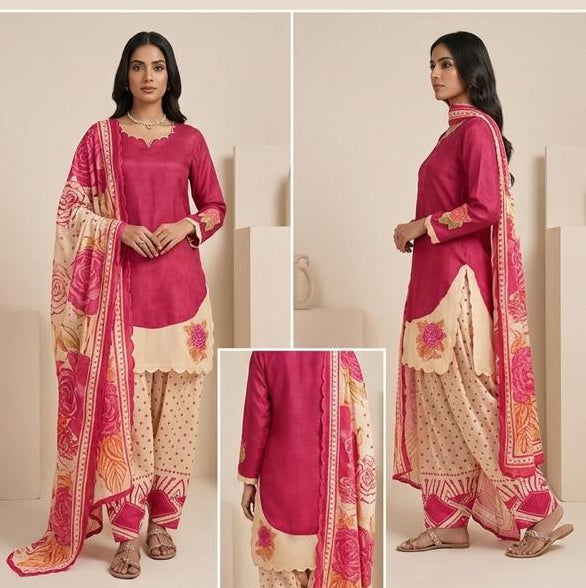 Pure Chinnon Farshi Suit