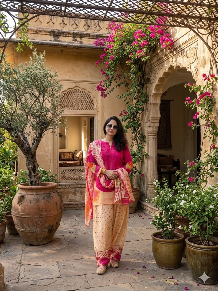 Pure Chinnon Farshi Suit