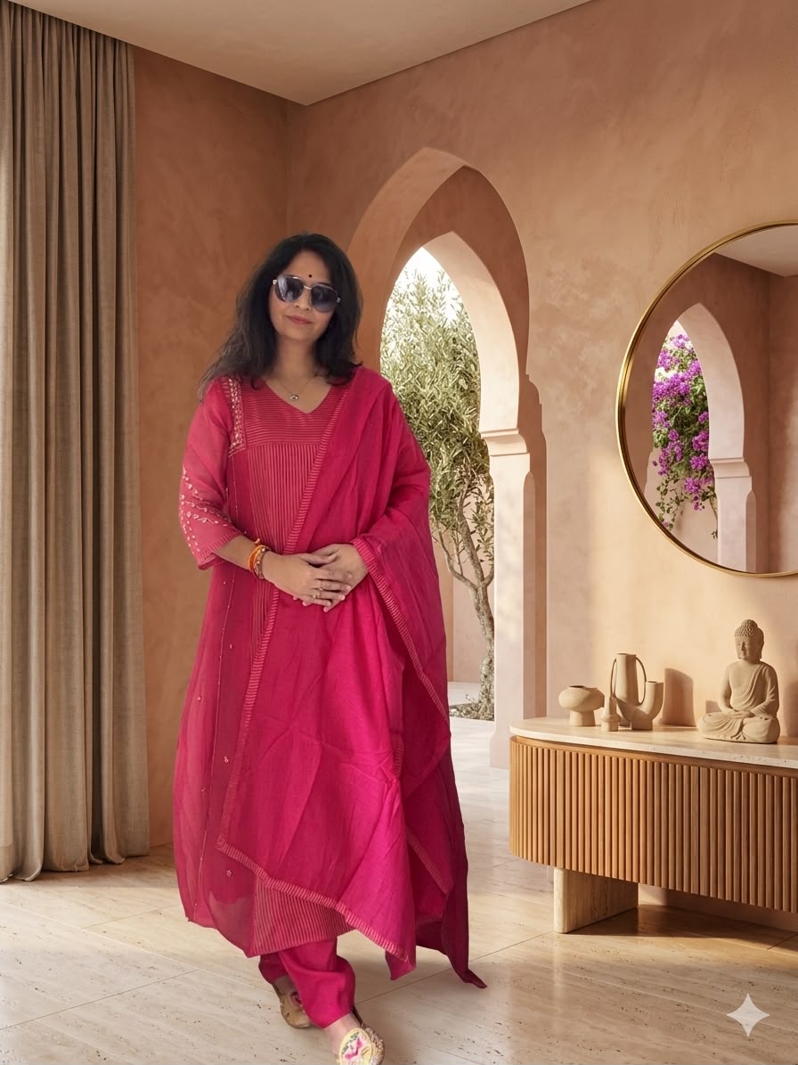 PINK VIRAL SEMI PARTY WEAR