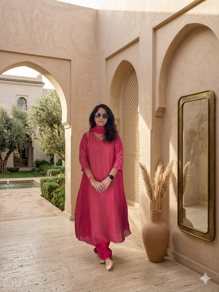 PINK VIRAL SEMI PARTY WEAR
