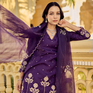 Rich Purple Kurta Set