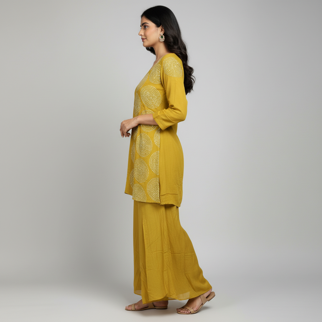 Kanika Ethnic Yellow Kurta Set
