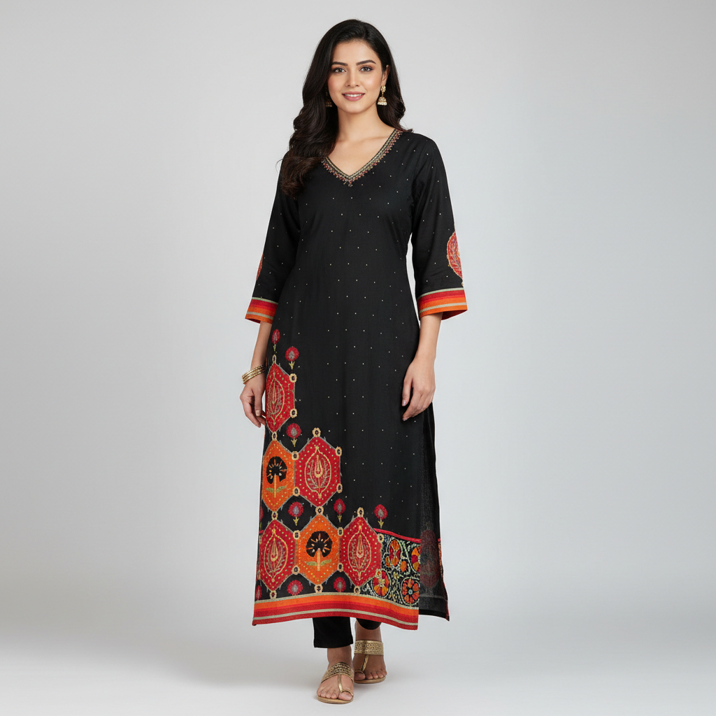 Printed Floral Kurta Set