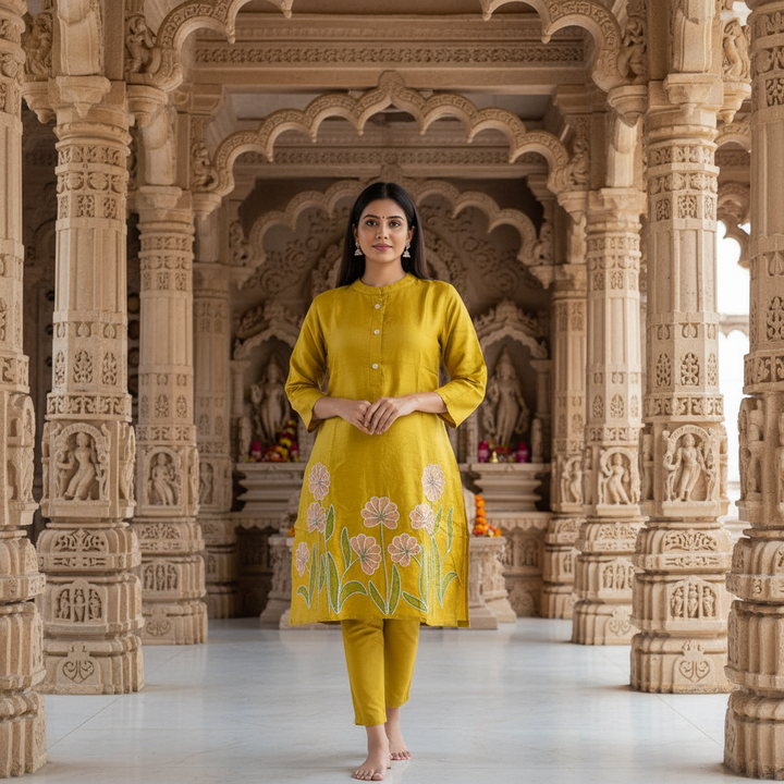 Kritika Elegant Mustard Suit Set