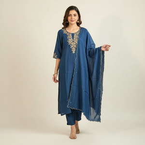 Ira Elegant Blue Kurta Set