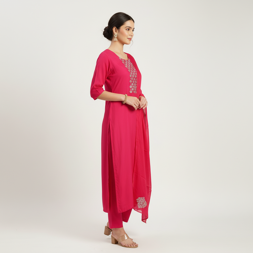 Gulabi Festive Pink Kurta Set
