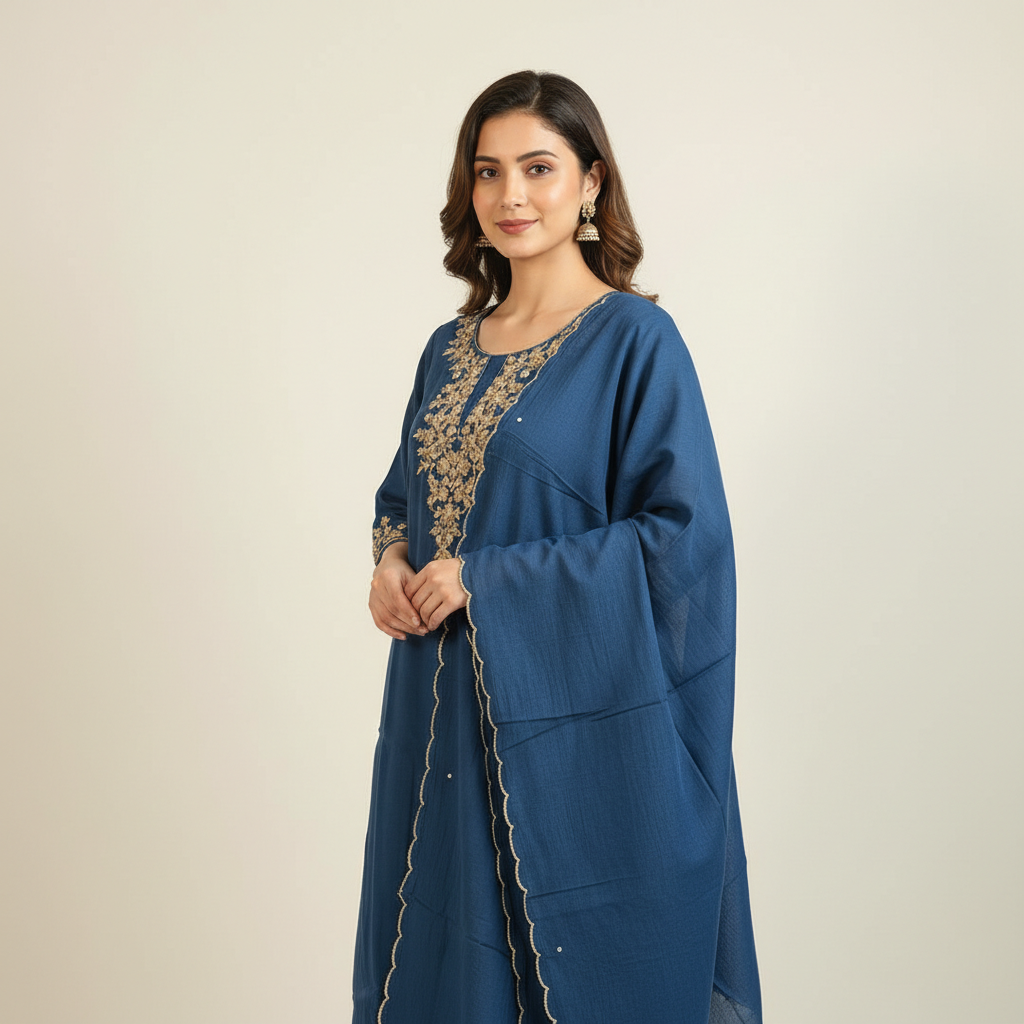 Ira Elegant Blue Kurta Set