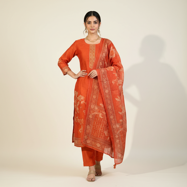 Grace Orange Straight Set