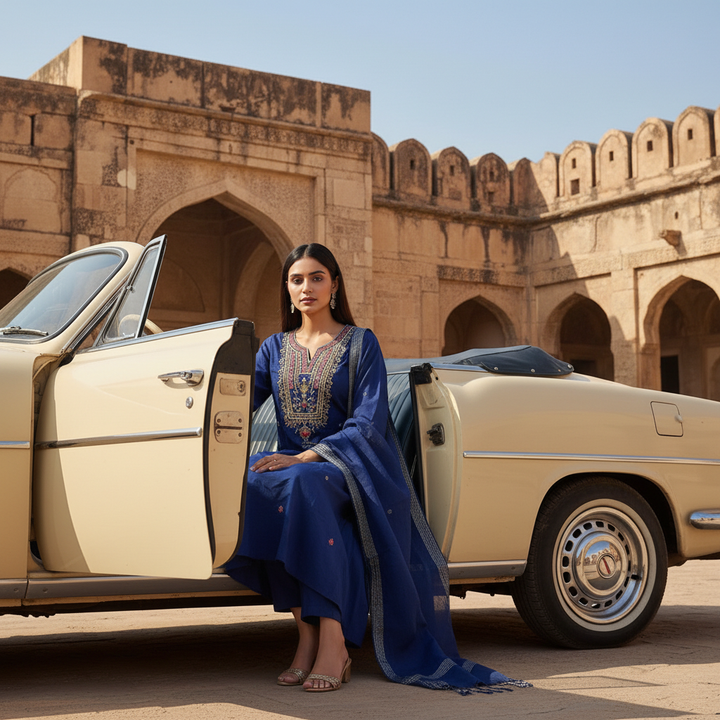 Aaira Royal Blue Kurta Set