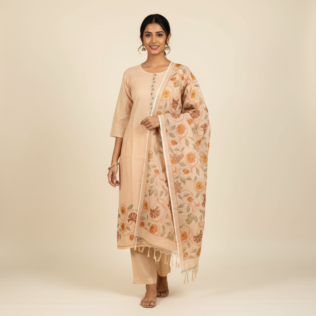 Soft Beige Kurta Set