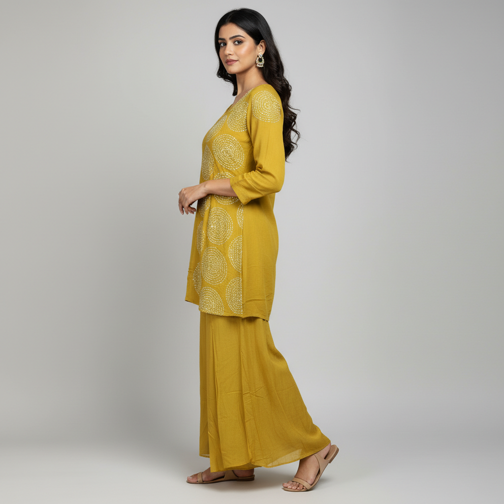 Kanika Ethnic Yellow Kurta Set