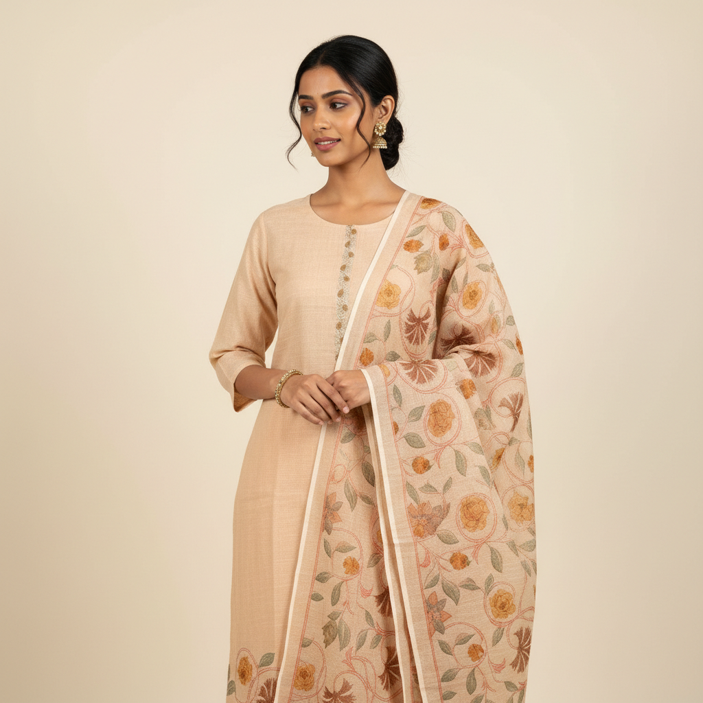 Soft Beige Kurta Set