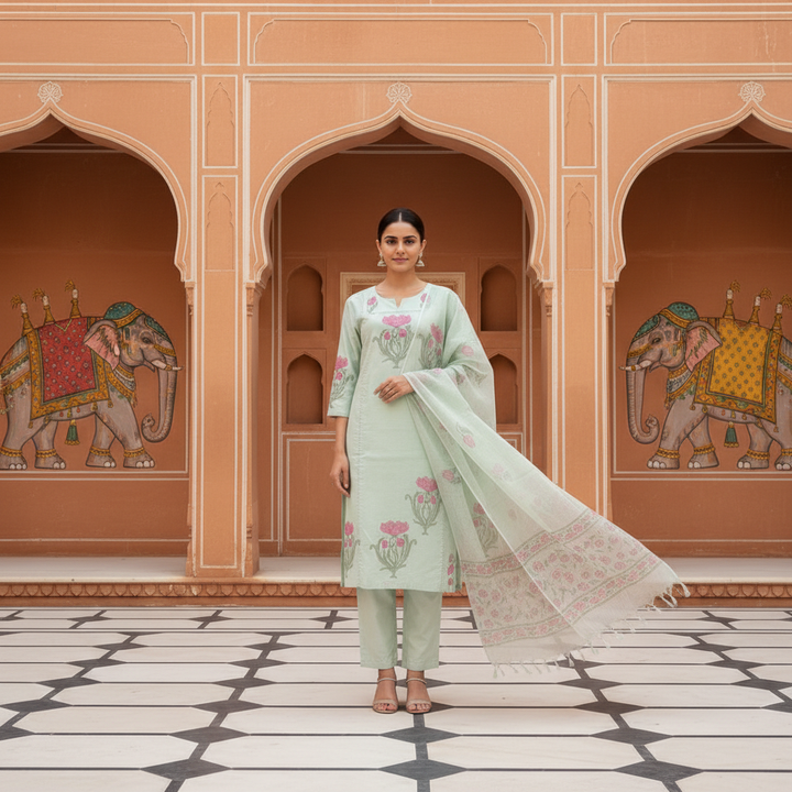 Aahana Soft Pastel Kurta Set
